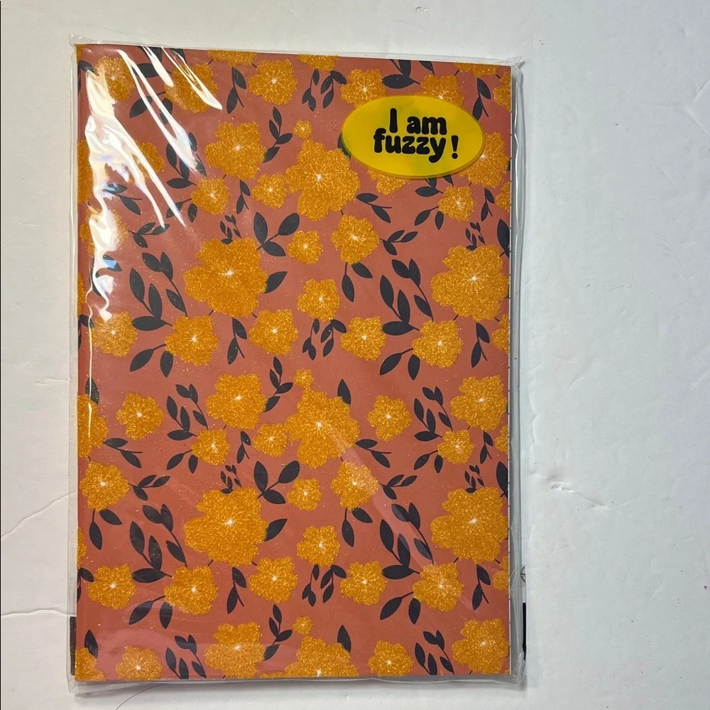 Floral Patterned Notebook with Orange Flowers